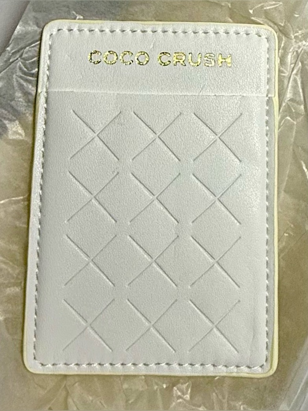 Chanel Parfums Coco Crush GWP White Quilted Card Holder w Box